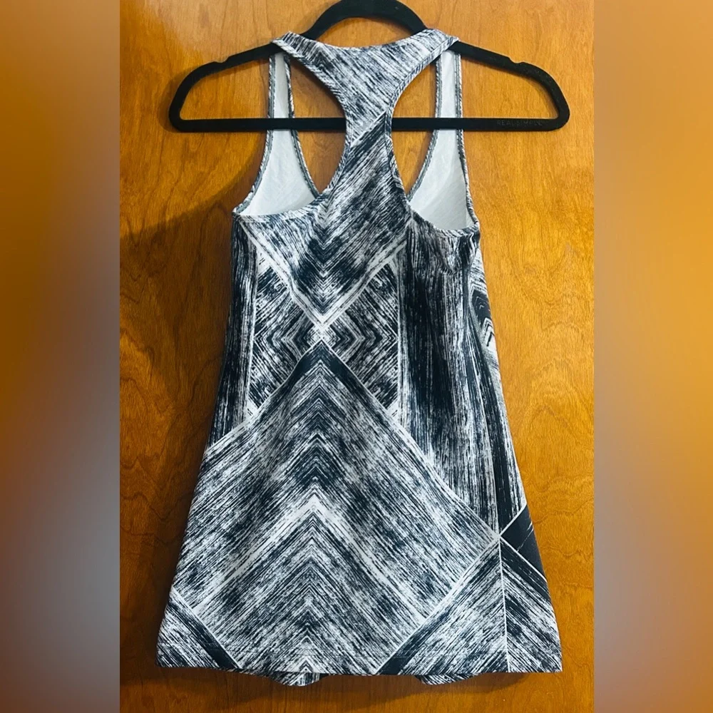 Lululemon Black White Cool Racerback black white Tank Top.